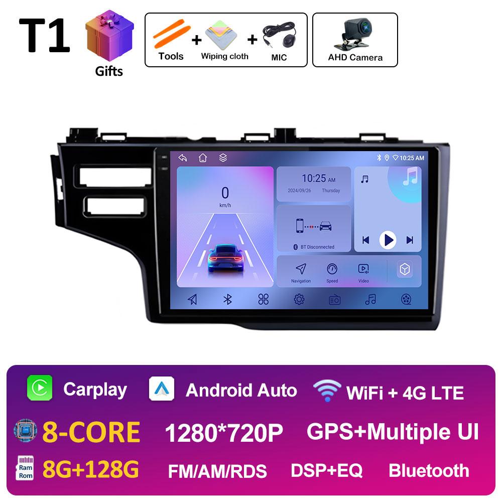 Car Video Multimedia Audio Player Left Hand Drive For Honda Fit Jazz 2014 2015 2016 2017 GPS Navigation Wireless Carplay No 2din
