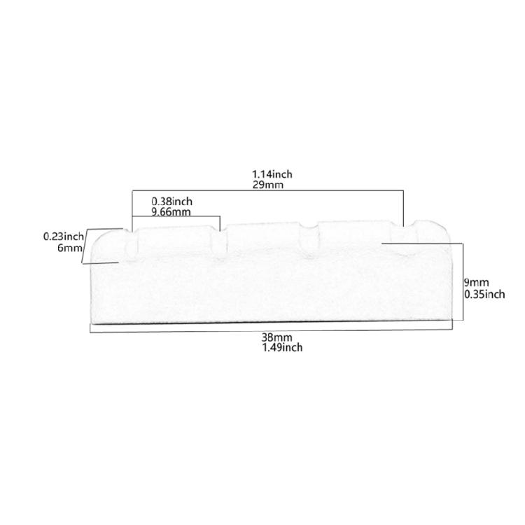 Slotted 4 String Bass Top Nut Up Saddle Music Instrument Parts Easy Install
