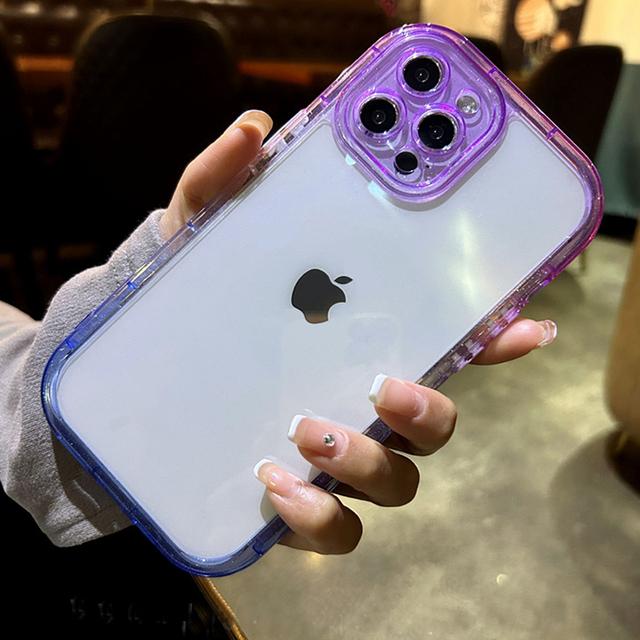 

Противоударный чехол с радужным градиентом, прозрачный чехол для телефона для Iphone 14pro Max 13 12 11 Pro Max, воздушный бампер, силиконовая задняя крышка for iPhone 13