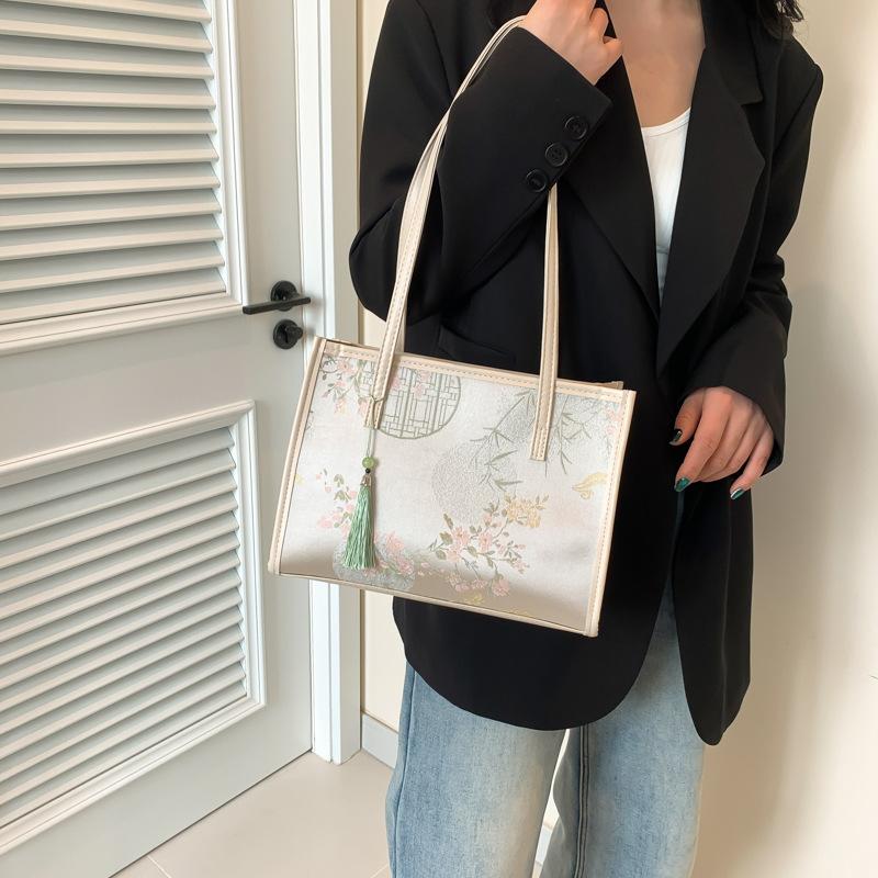 Nuova Tendenza Nazionale Borsa a Spalla Semplice e alla Moda con Fantasia Unica di Nicchia Borsa Tote Donna