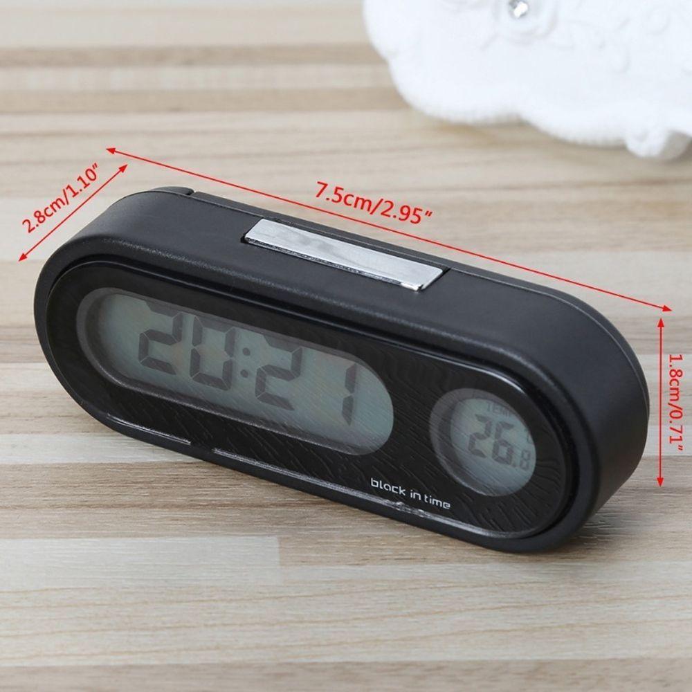 Car Ornament Car Styling LCD Backlight Electronic Clock Digital Clock Thermometer Clock Car Clock