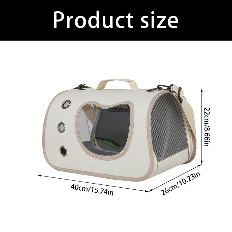 Portable Water Resistant Pet Carriers With Breathable Large Opening For Dog And Cats Adjustable Shoulder Strap Size
