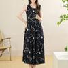 Women's Plus Size Floral Print Sleeveless Maxi Dress, Casual Loose Summer Long Dress (XL-5XL)