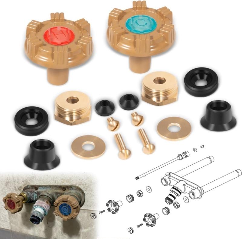 

Universal Bathroom Repair Kit With Metal Handle RK-22MH Repair Kit Outside Faucet Quick Fixing for Woodford Model 22 1