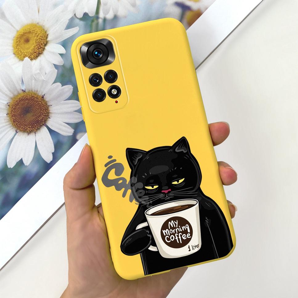 New For Xiaomi Redmi Note 11 4G Case Cute Cartoon Soft Silicone Shockproof Cover For Redmi Note11 4G 2201117TG Bumper Phone Case