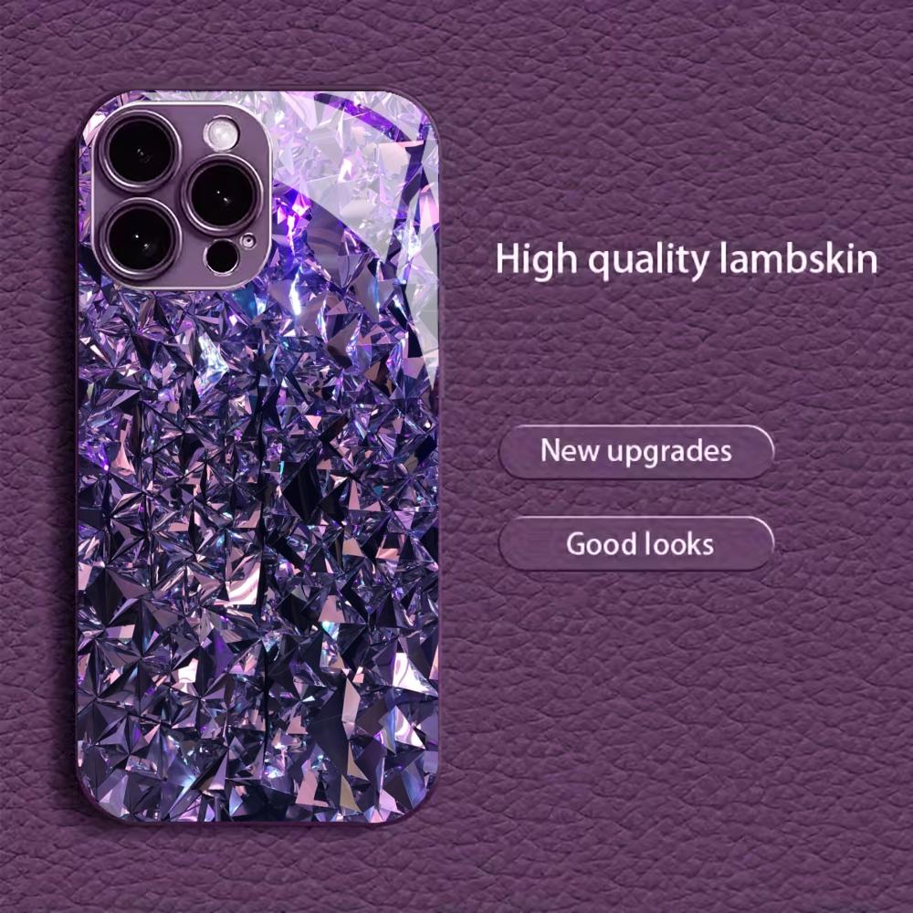 Violet Gold Hot-selling New Exquisite Protective Case Phone Case Metallic Paint PhoneCase for iPhone 17 16 15 14 13pm Pro Plus