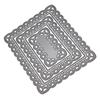 Lace Rectangular Frame Metal Silvery Stencil Embossing Cutting Dies For Diy Scrapbooking Paper Album Cards Making