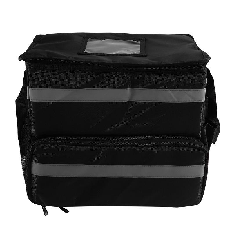 Delivery Reusable Insulated Food Carrying Bag Expandable Large Capacity Drink Bag Insulated Backpack For Home Use чёрный