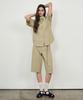 Laneonkyulleoseu Airy Belted Half Slacks_Light Khaki