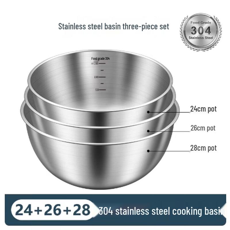 Mengzhang Food-Grade Stainless Steel Mixing Bowl