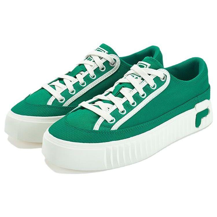 FILA Comfortable Versatile Low-Top Canvas Shoes Women sneakers White Green F12W322310FBA