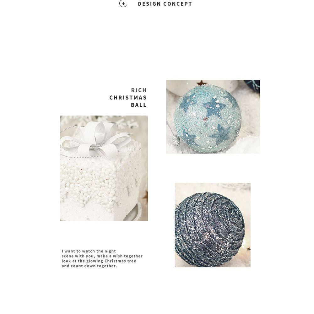 18pcs/box Round Christmas Hanging Ball Plastic Merry Christmas Tree Decor  Home Party Decor