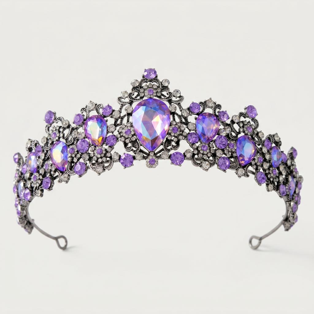 DIEZI Baroque Vintage Crystal Tiara Crown For Women Wedding Party New Vintage Queen Bridal Bride Hair Dress Accessories