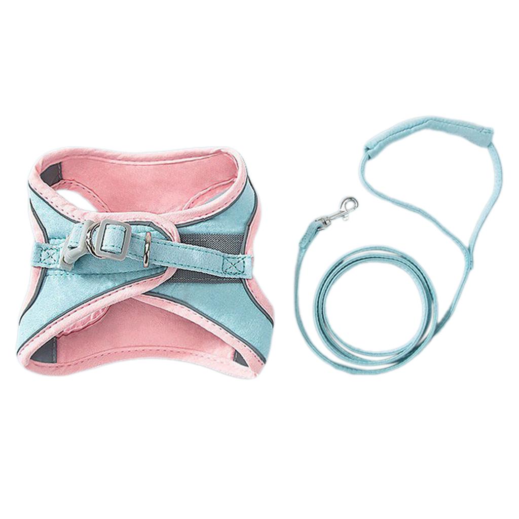 Escape-Proof Vest Style Cat Harness Leash Easy Control Breathable Reflective Strips Jacket For Cats Dogs