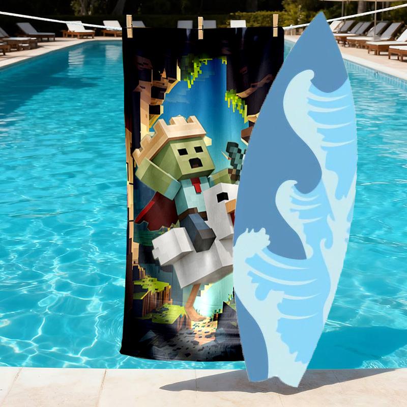 Gamer Print Beach Towel Design, Soft, Lightweight. for Home Bathroom, Spa, Pool, Yoga, Surfing, Camping, Gift for Family, Friend