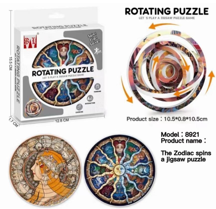 First-Class Rotating Jigsaw High-Standard Puzzle Premium-Quality Creative First-Class Fun Premium-Quality 360 High-Standard ° Multi-Angle жёлтый