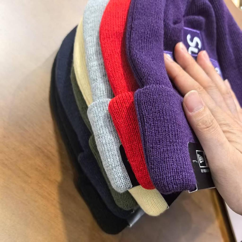 Czapka dzianinowa z haftowanym napisem Xiaomei - Unisex, do małej twarzy, wszechstronna czapka wełniana