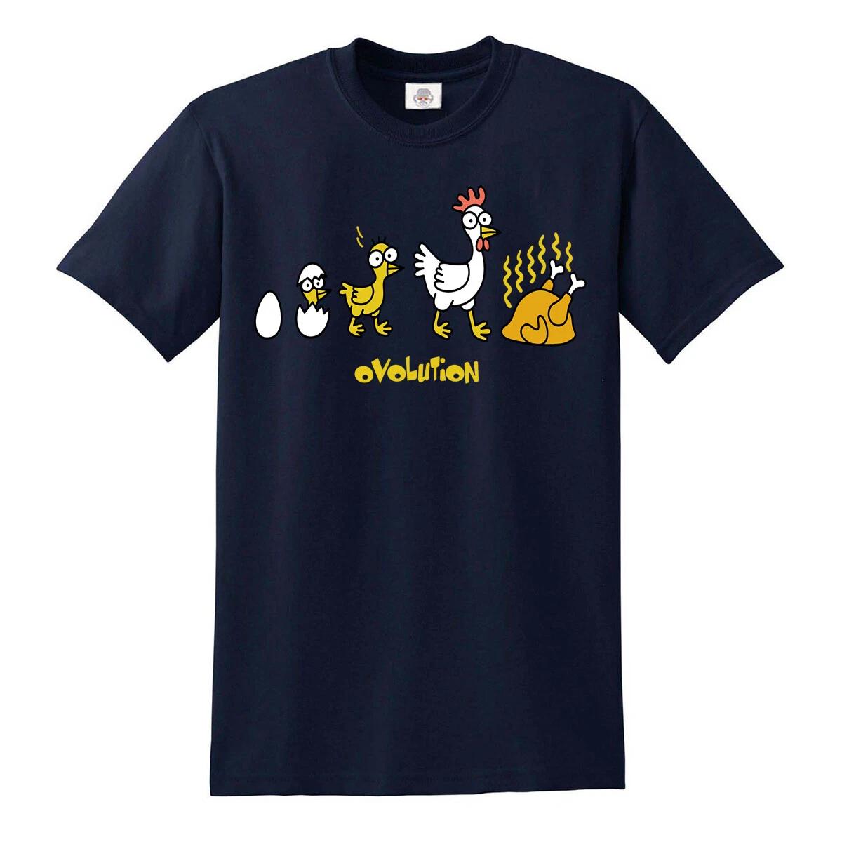 OVOLUTION FUNNY T-SHIRT Chicken Evolution Joke Party Xmas Christmas Gift tshirt 130