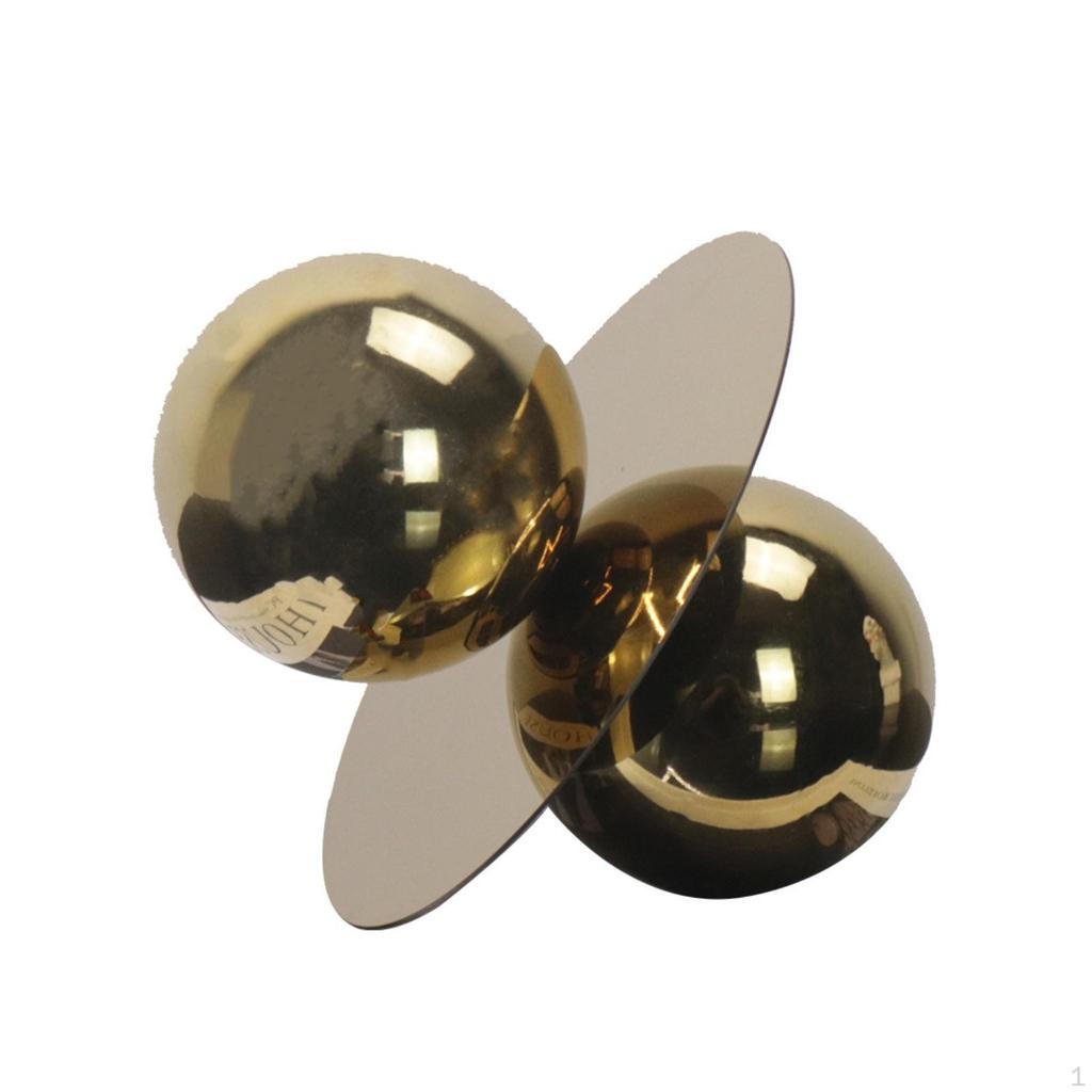 Abstract Metal Sculpture Polished Reflective Ornament for Living Room,