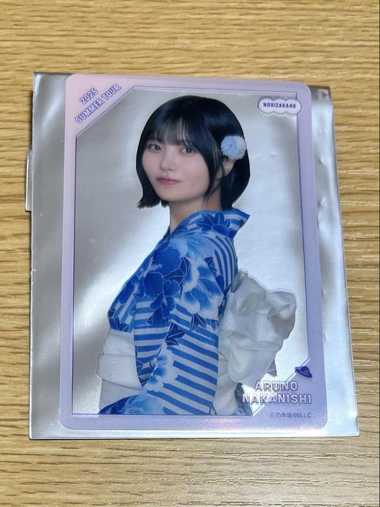 [USED] Arno Nakanishi Nogizaka46 Purchase Bonus C Prize Individual Clear Card August Ver.