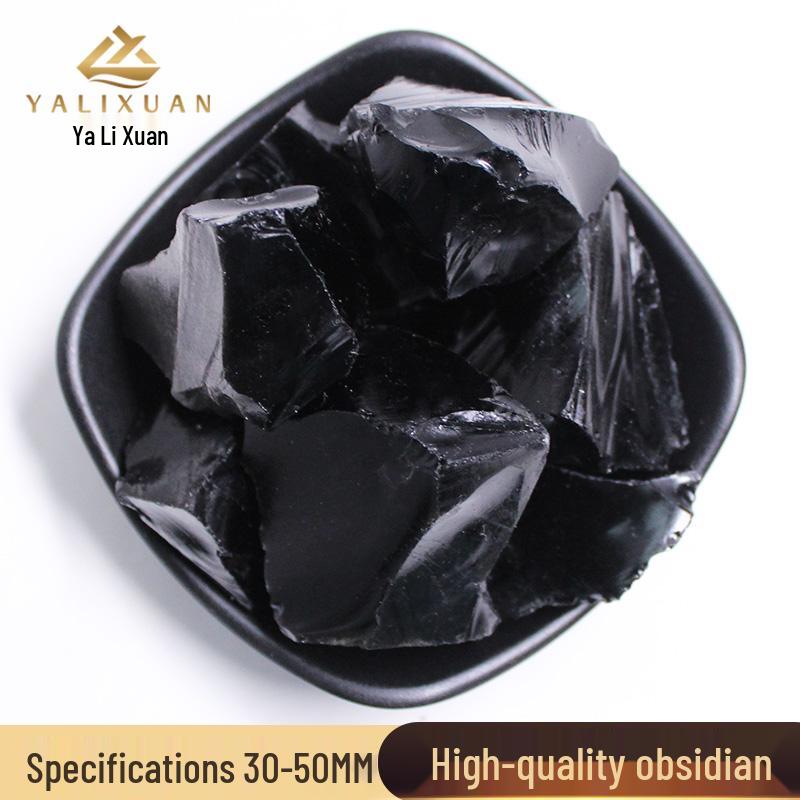 

Natural Black Obsidian Raw Stone Diffuser & Landscaping Crushed Stone
