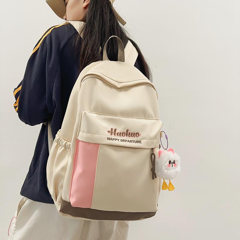 Школьный рюкзак с цветными блоками для учеников средней школы — фото 16