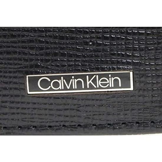 Calvin Klein 31CK130009 Billfold with Coin SAFFIANO 001 RFID PROTECTION Pocket, BLACK, (Skimming Prevention) [Used]