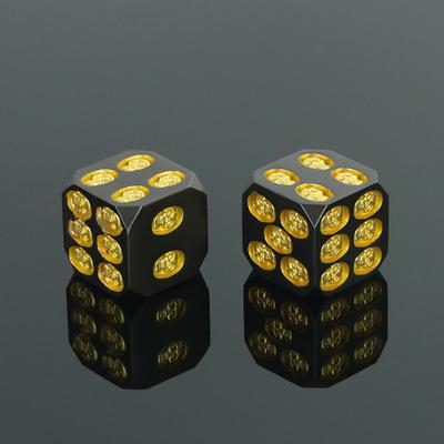 2pcs D6 Polyhedral Metal Dice 6-Sided Metal Dice with Skull Design Perfect Addition To Your Game Collection