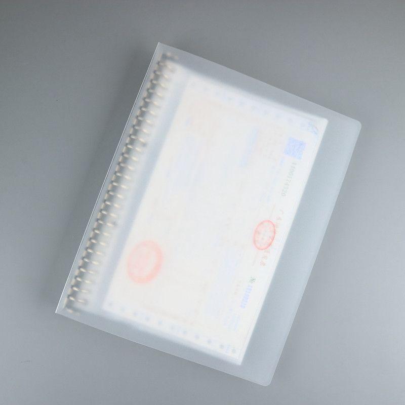 Loose-Leaf VAT Storage Clip Invoice Folder Fresh Transparent Material Book Bill Book Express Ticket Folder