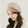 Women's Warm Knitted Woolen Beret: Trendy, Comfortable, Windproof, Thickened, Cold-Proof Slouchy Hat for Autumn and Winter.