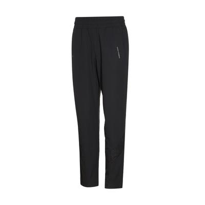 Solid Color Elastic Straight Leg Casual Pants Unisex Bottoms Black 531981-01