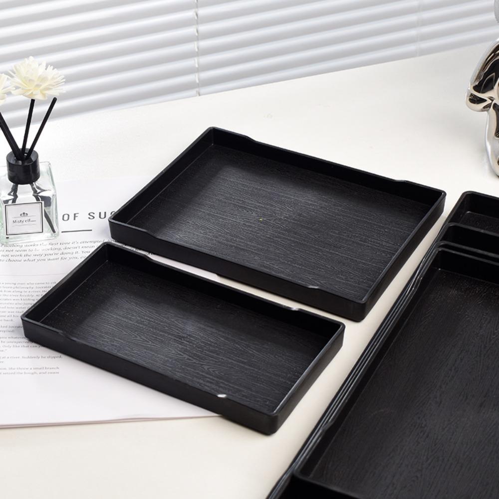 Black White Large Plastic Tray Plastic Bed Table Tray New Serving Trays  Bathroom