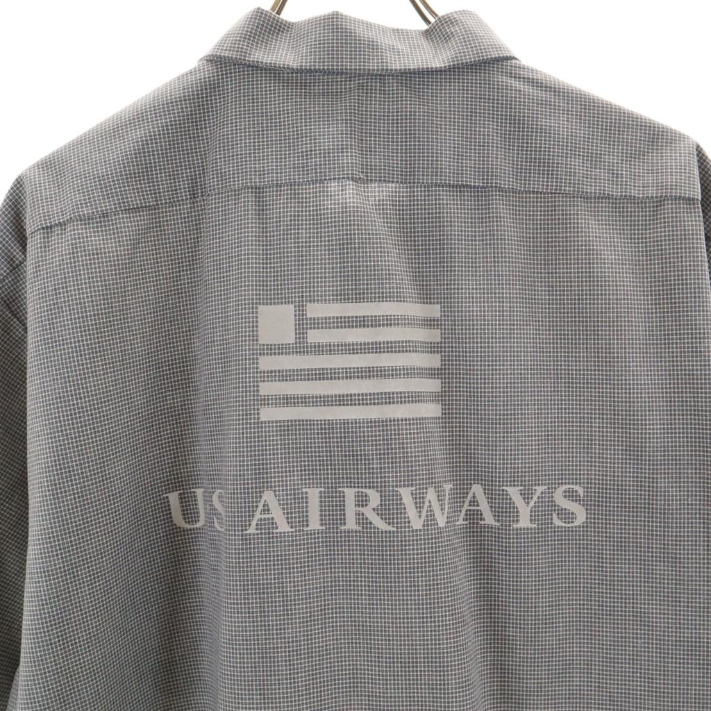 ARAMARK check Short sleeve shirt XL Gray Men's Used