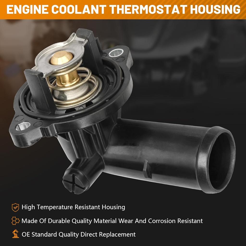 5184651AG Thermostat Housing for Dodge Durango 2011-2015, for Jeep Grand Cherokee 2011 2012 2013 2014 2015 2016 2017 2018, for Jeep Wrangler JK