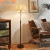 Nordic Mid-Century Retro Floor Lamp - Minimalist Eye-Protection Light for Living Room, Bedroom, or Bedside Decor.