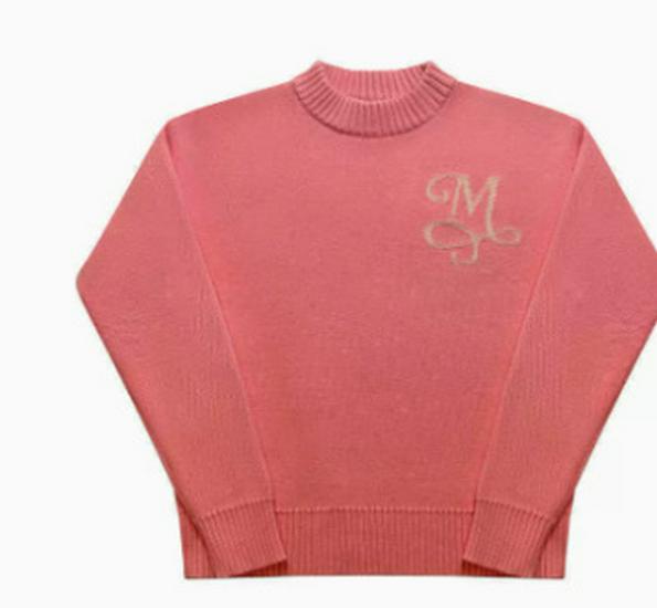 Unisex High-Quality Round Neck Knit Sweater with Letter Design