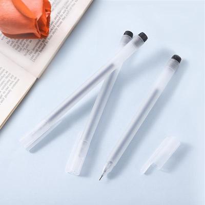 0.5mm Transparent Frosted Ballpoint Pen with Black Cap for Office & Exams