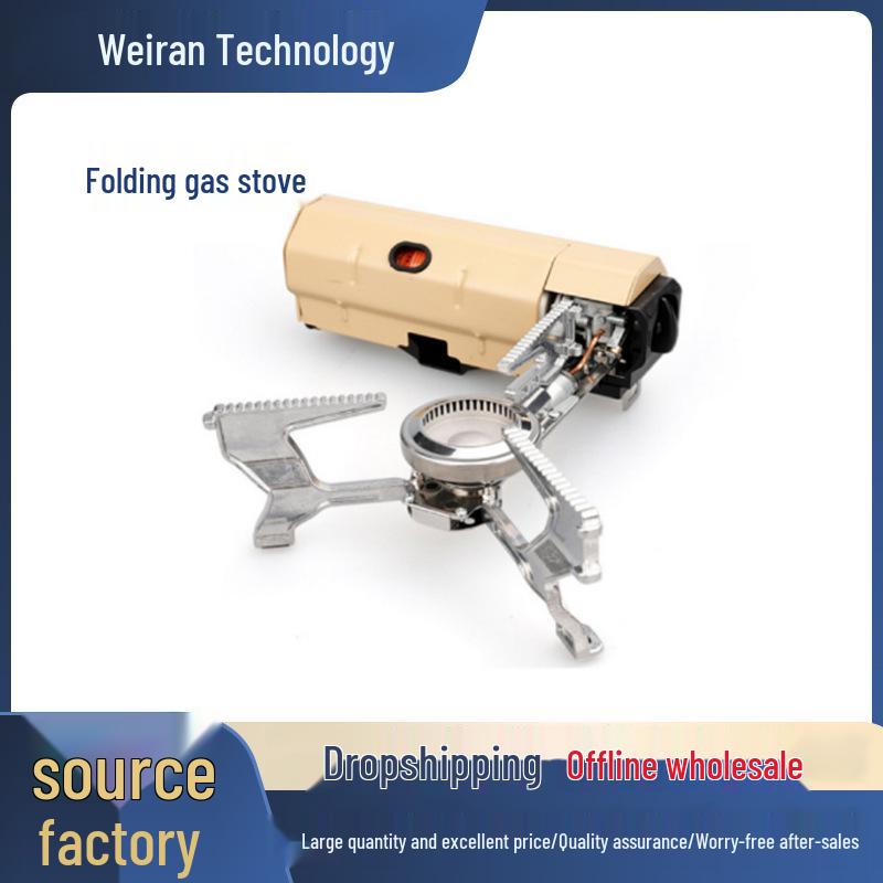 Portable Folding Camping Gas Stove - Outdoor & Household Use