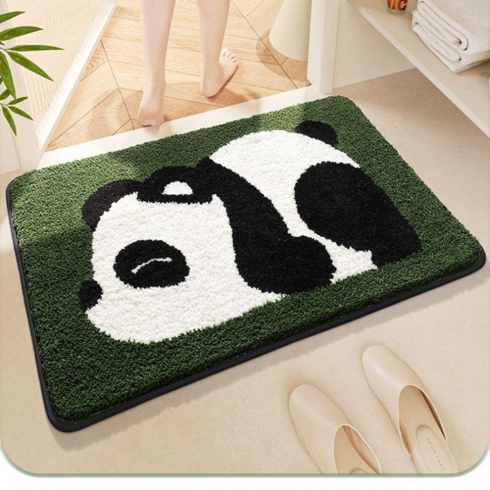 Cartoon Panda Bathroom Carpet 40x60cm Bedside Floor Mat Home Decor Entrance Door Mat  Bedside