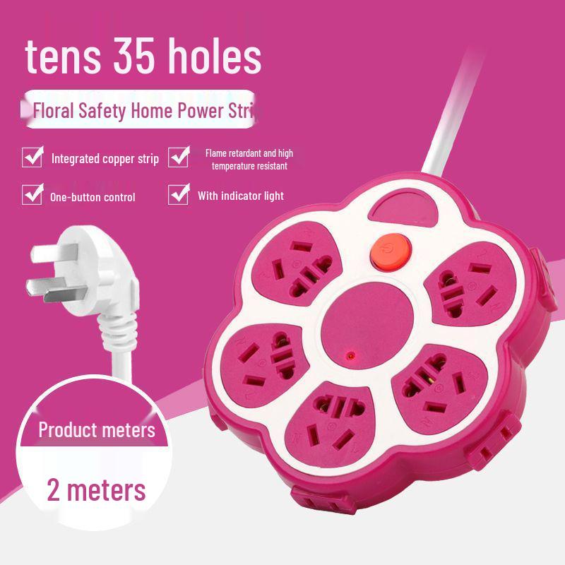 Creative USB Multi-Hole Power Strip with Anti-Leakage Socket for Dorm & Home