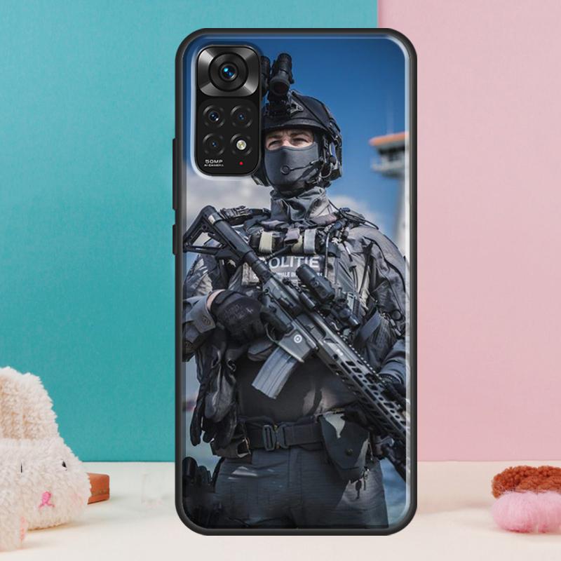 Tactical Swat Gear Pattern Case For Xiaomi Redmi Note 14 12 11 9 10 13 Pro 9S 10S 11S 12S Redmi 13C 10C 12C 14C Cover