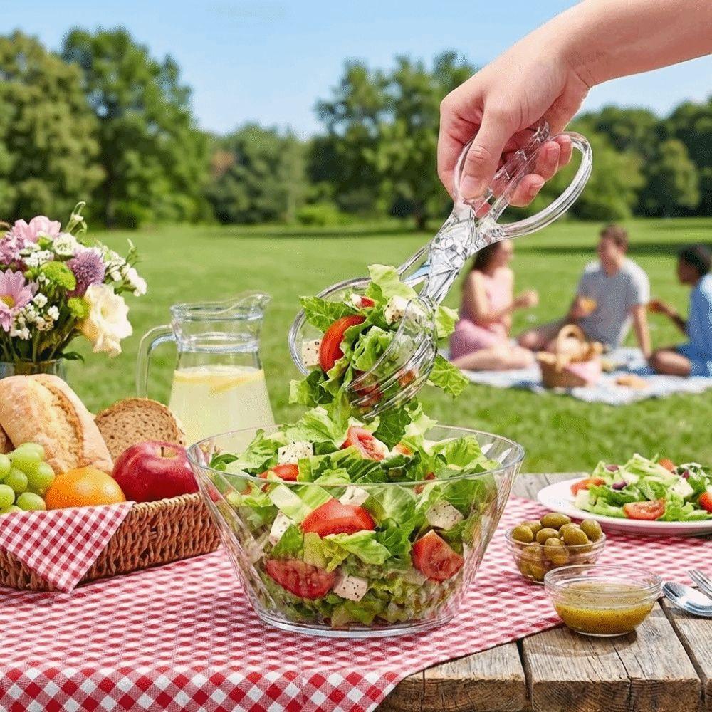 Multi-Purpose Plastic Salad Tongs Food-Grade Anti-Slip Bread Tong Serving Utensils Sanitary Kitchen Clamp Cafeteria