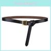Womens Authentic Leather Thin Waist Belt With D Buck For Stylish Dress Enhancement