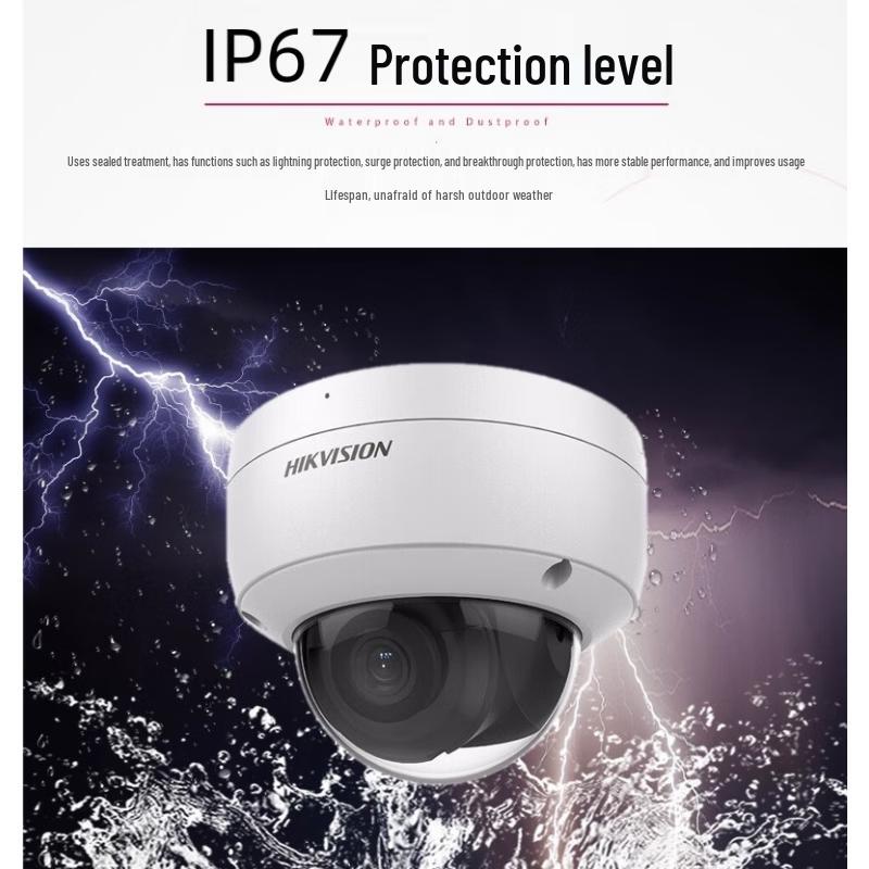 Hikvision 4MP Full-Color Night Vision PoE Dome Camera CN plug (adapter included)