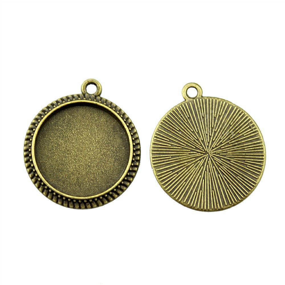 Bezel Base Blanks For DIY Resin Jewelry Fit 16mm Round Cabochon Setting Pendants