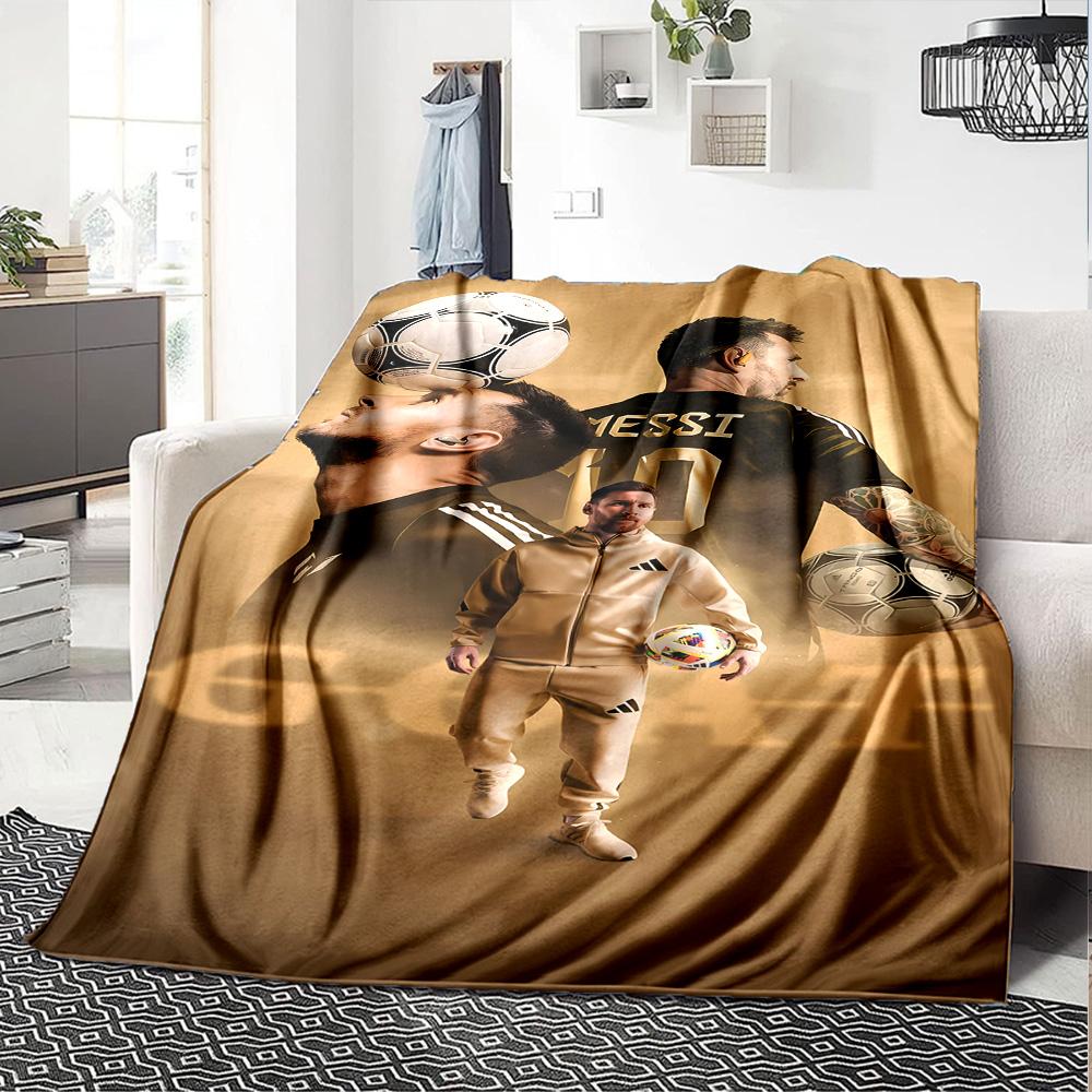 Soccer Player Action Blanket Warmthful Decor Great for Picnics Seaside Bed All-Season Use Stylish Decor Gifts For Family Or Friends