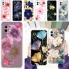 Phone Case For Xiaomi Mi 15 14 13 12 11 Lite 15T 13T 12T Pro Poco X7 X6 X5 Pro 5G X3 NFC F7 F6 F5 Cover Ink Wash Painting Flower