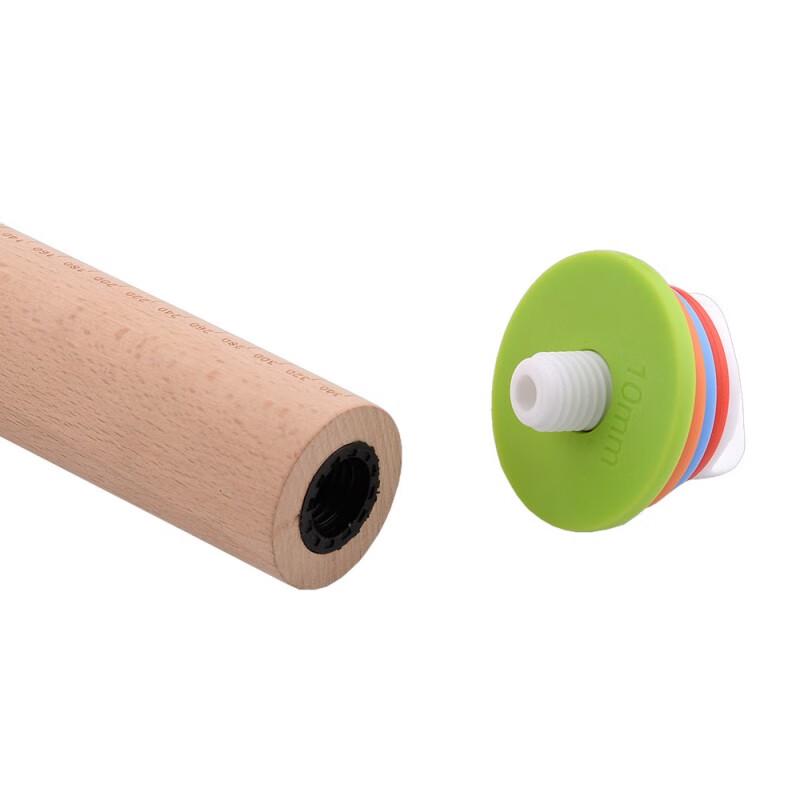 Adjustable Beechwood Rolling Pin with Scale