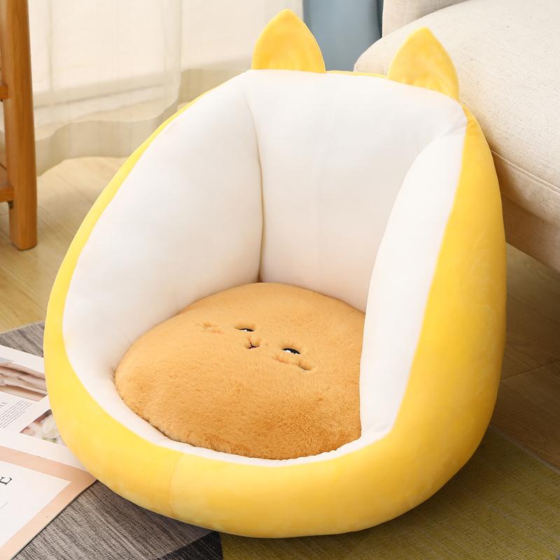 Fruit Cushion Plush Doll Kawaii Stuffed Cushion Cartoon Cat Avocado Soft Pillows Toys Chair Floor Sofa Seat Cushion Home Decor