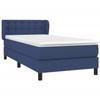 Maison Exclusive - Sommier à lattes de lit avec matelas Bleu 90x190 cm Tissu